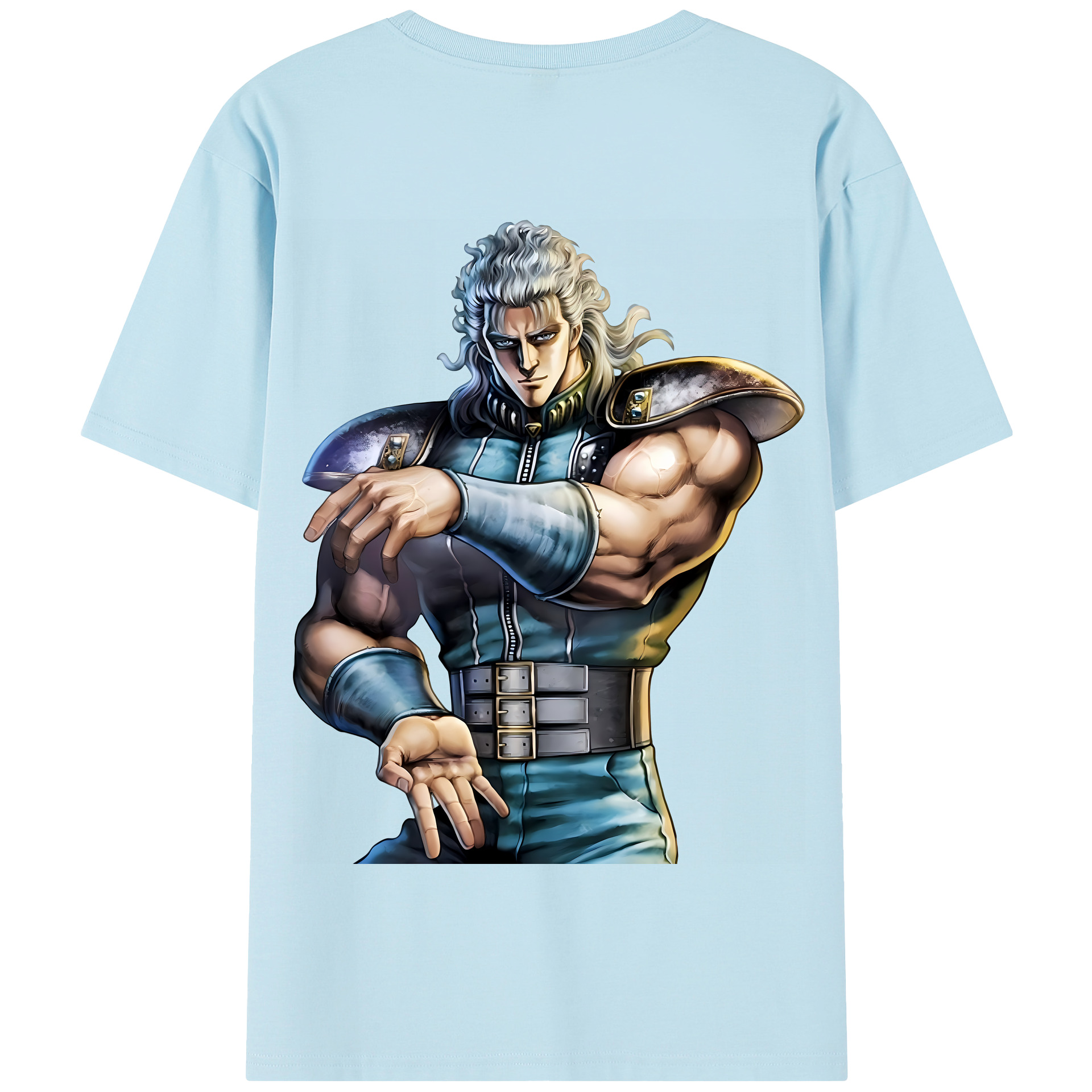 （画像用） 北斗の拳 Fist of the North Star 綿100％半袖Tシャツ（背面プリント）